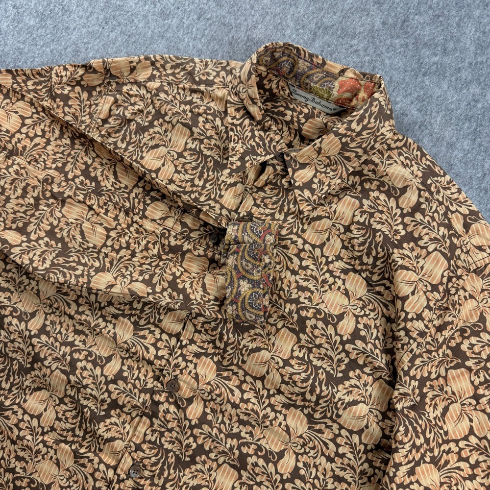 Tommy‎ Bahama Mens Button-Down Shirt Size Large Multicolor Floral Long Sleeve